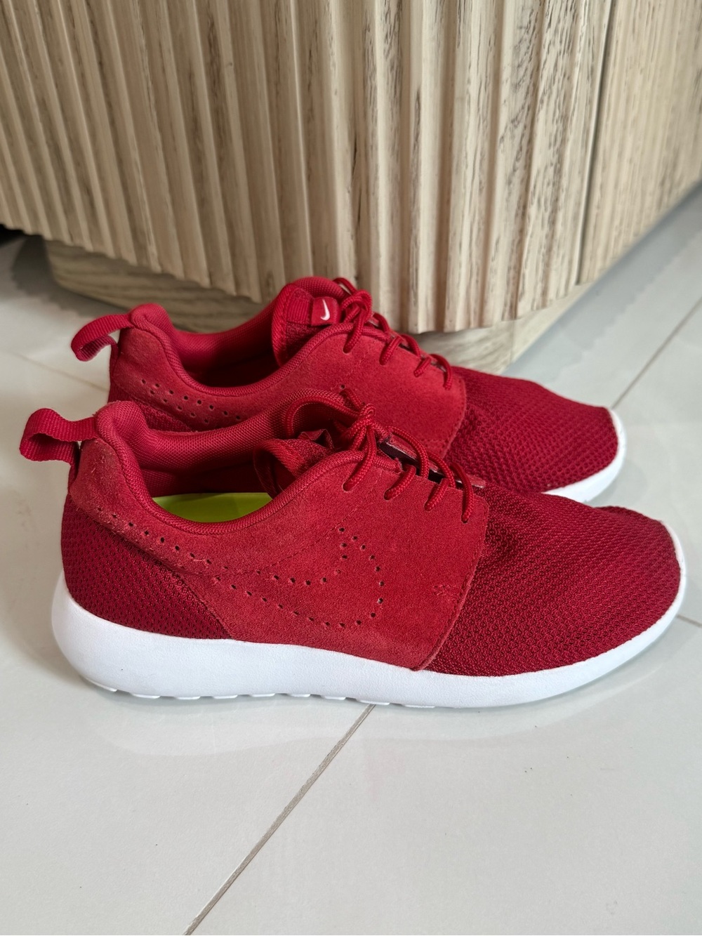 Nike Roshe One Red Suede Sneakers  New size 6.5